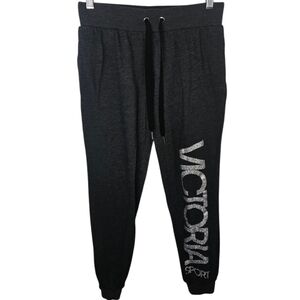 Victoria Sport Drawstring Bling Logo Side Sweatpants
